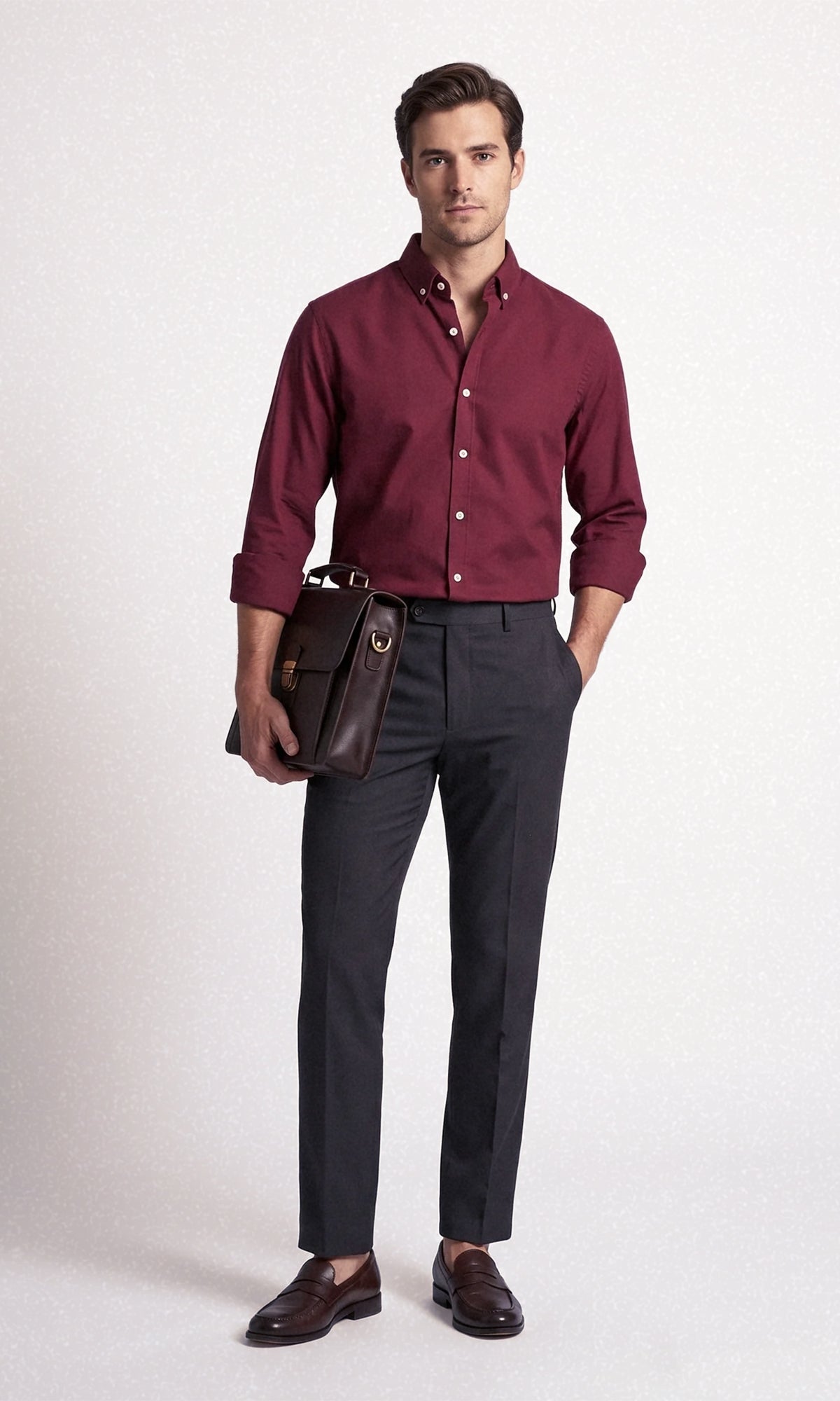 FOUNDER'S SOLID SHIRT - MAROON