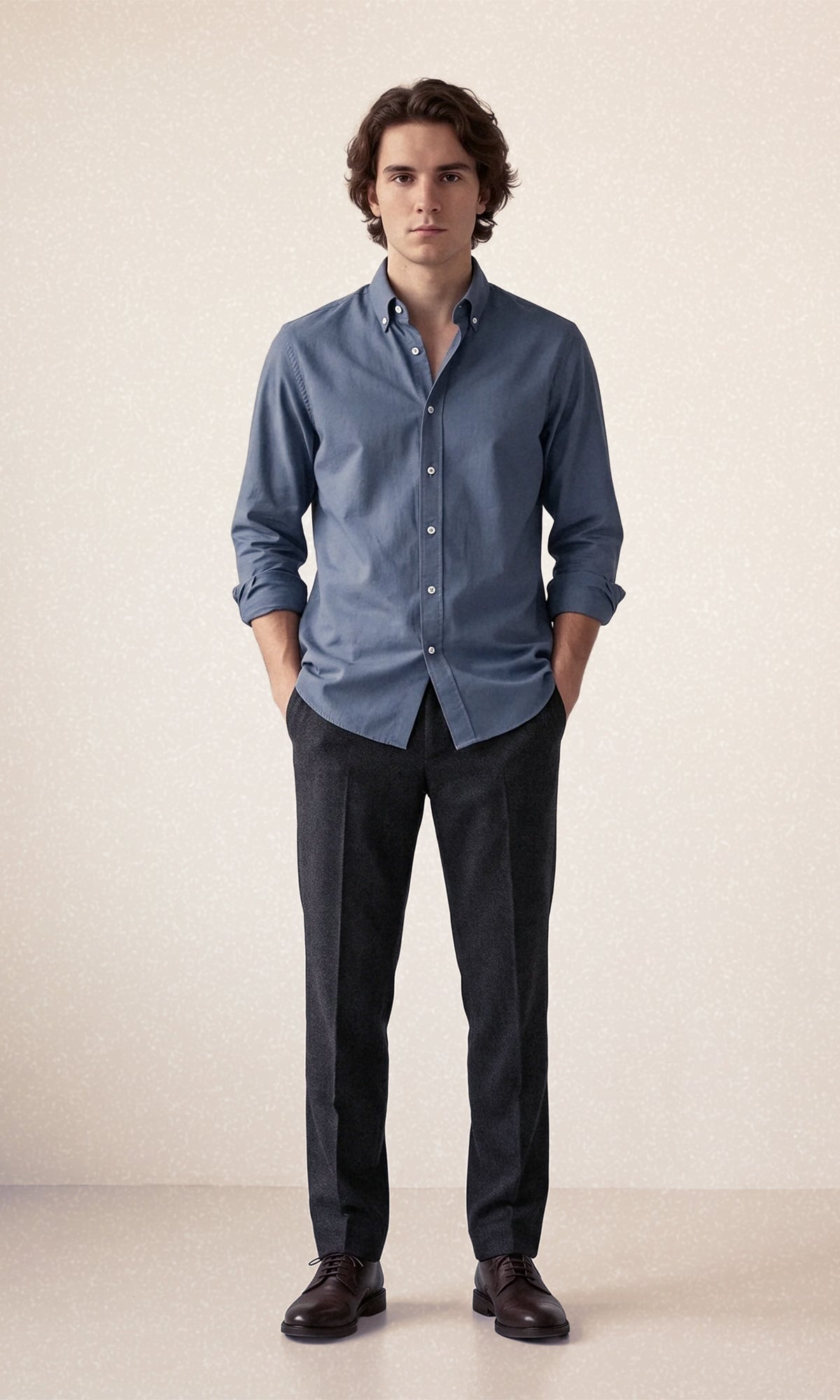 FOUNDER'S SOLID SHIRT - DARK SKY BLUE