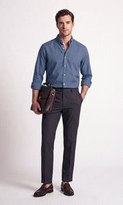 FOUNDER'S SOLID SHIRT - DARK SKY BLUE
