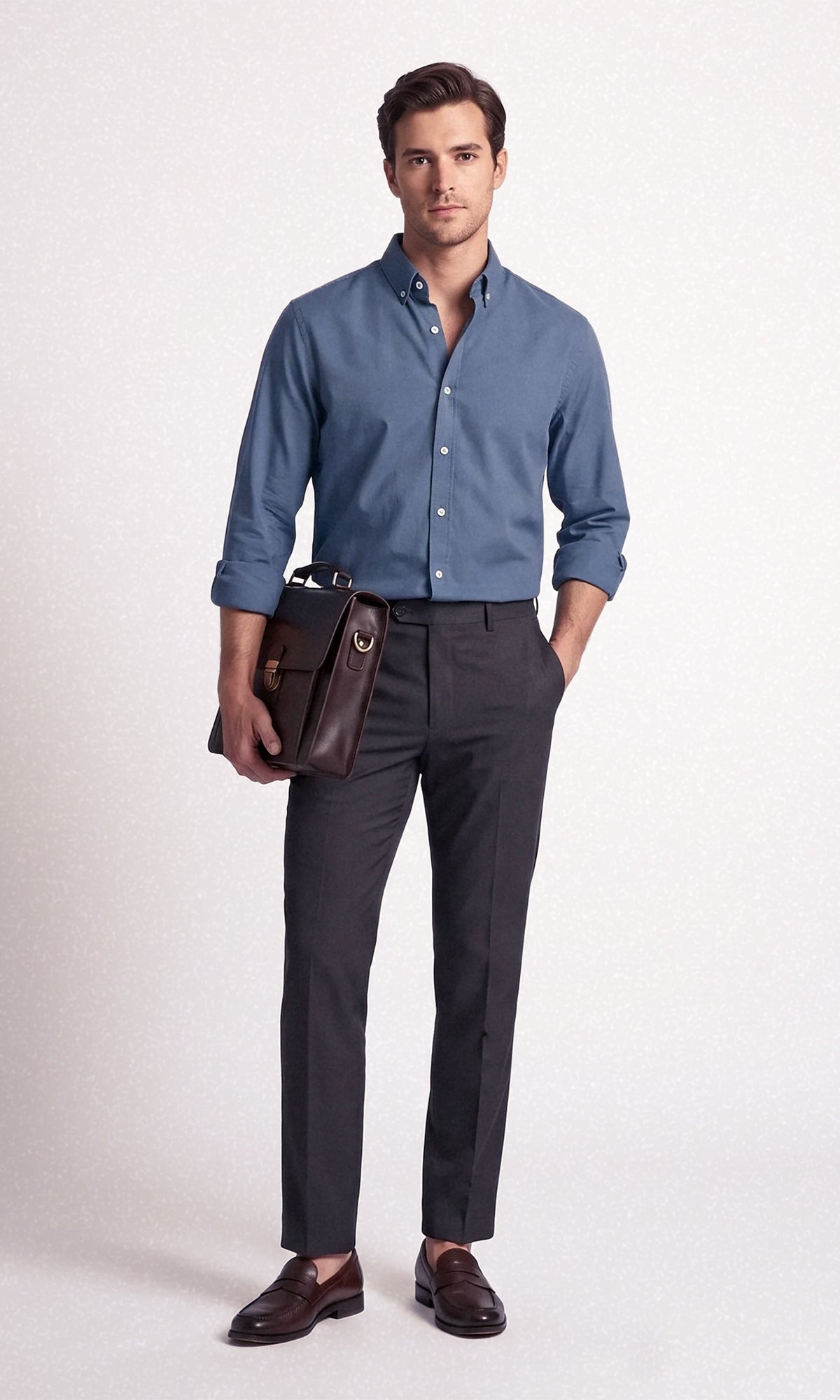FOUNDER'S SOLID SHIRT - DARK SKY BLUE