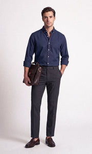 FOUNDER'S SOLID SHIRT - NAVY BLUE