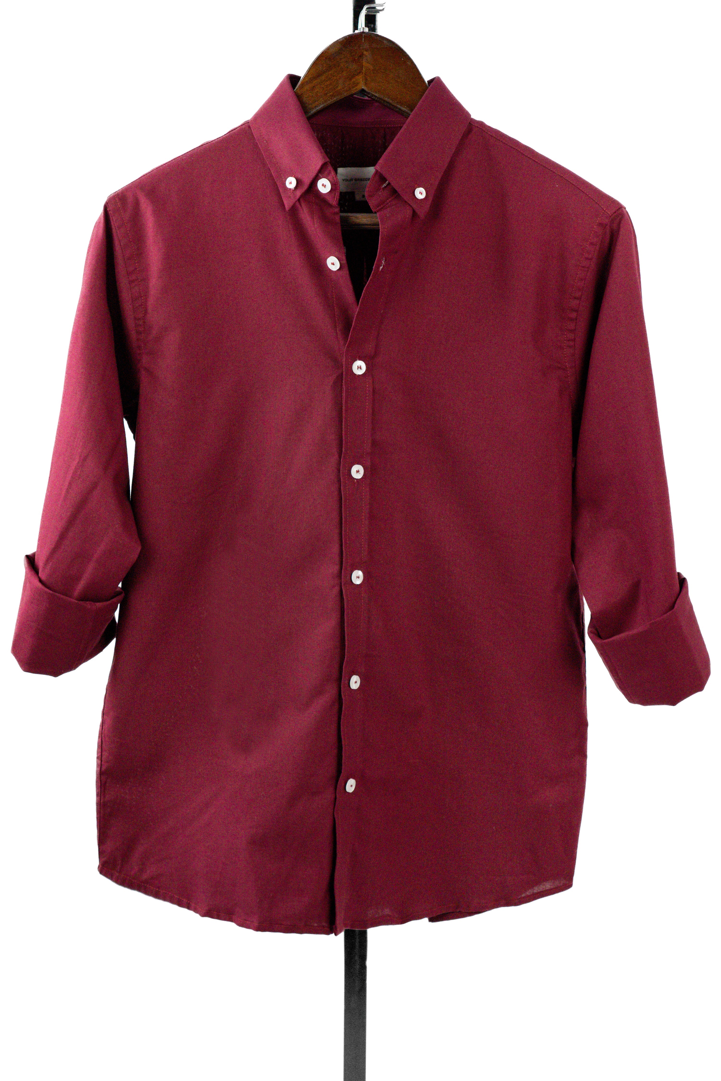 FOUNDER'S SOLID SHIRT - MAROON